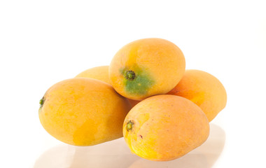 Sweet mango on white background