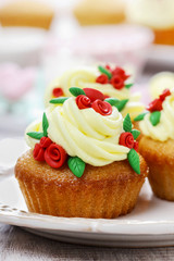 Beautiful rose cupcake