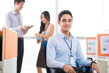 Young white collar worker