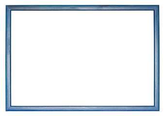 Naklejka premium narrow blue wooden picture frame