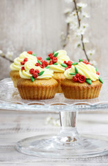 Beautiful rose cupcakes
