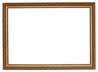 narrow gilted wooden picture frame