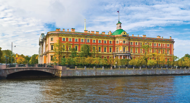 The Mikhailovsky Castle in St.-Petersburg, Russia