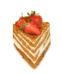 Cake with strawberries