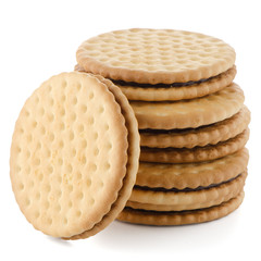 Sandwich biscuits with chocolate filling