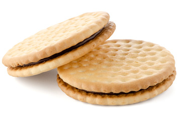Sandwich biscuits with chocolate filling