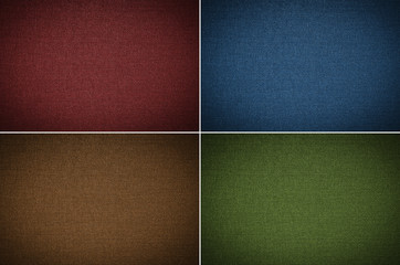 Fototapeta premium Set fabric texture background