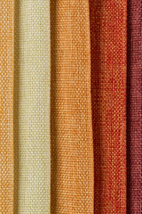 Multi color fabric texture samples