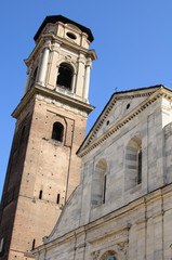 Fototapeta na wymiar Facade of Turin Cathedral. Itay - Facciata del Duomo di Torino
