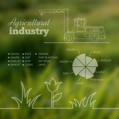 Obraz premium Agricultural industry infographic design.
