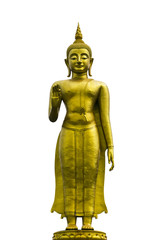 Gold Buddha statue image isolated