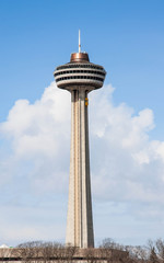Skylon Tower Niagara Falls as seen from the American side of Nia