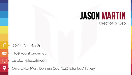 Colorful decorative business card