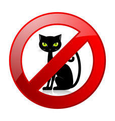 No cats allowed permission sign