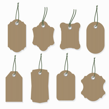 Cardboard label template set.