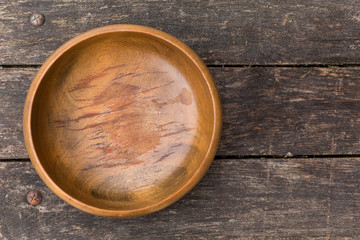 Old wooden bowl