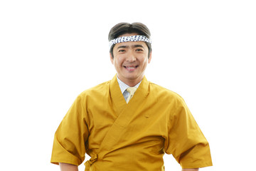 笑顔の寿司職人