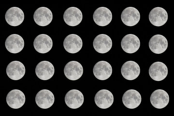 Moons lined up (full moon, wallpaper, nightsky background)