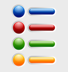 Colorful glossy buttons