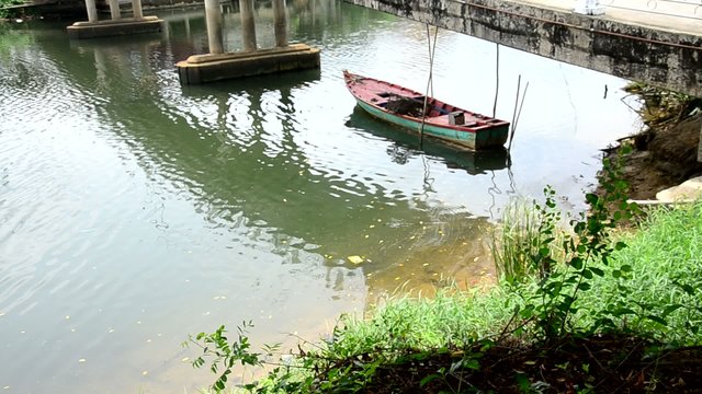 Boat In Chanthaburi River Thailand