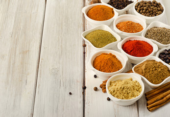 Assortment of  spices