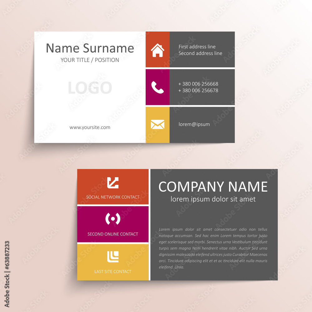 Wall mural Modern business card