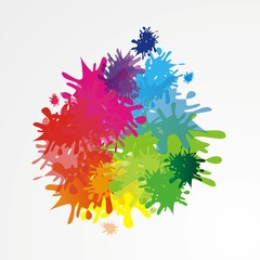 bunte Farbspritzer