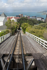 Fototapeta premium Wellington New Zealand cable car tracks