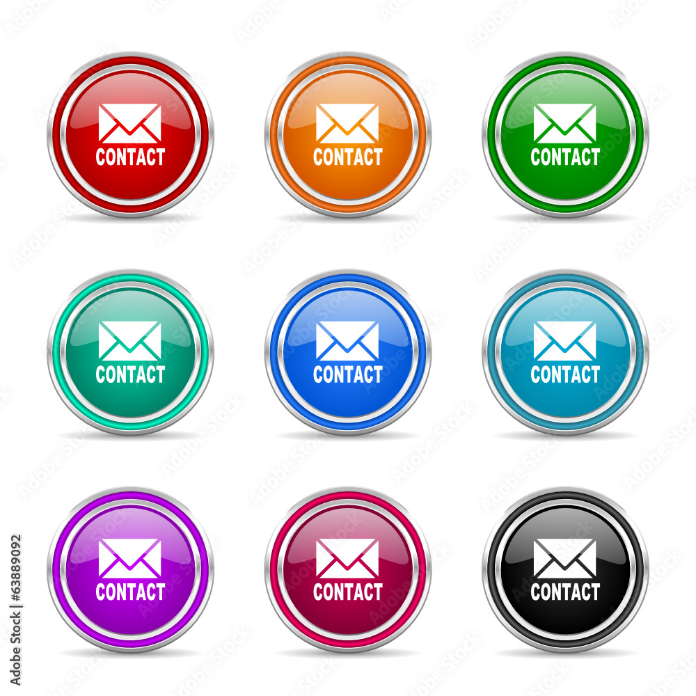 Aufkleber mail icon vector set