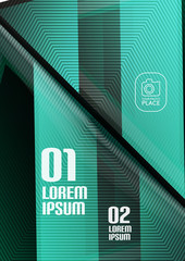 Glass geometric info background