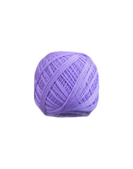 light purple yarn ball on white background