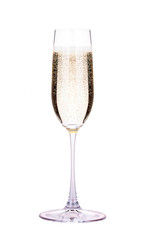 glass of champagne isolated