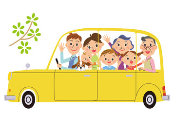 家族でドライブ