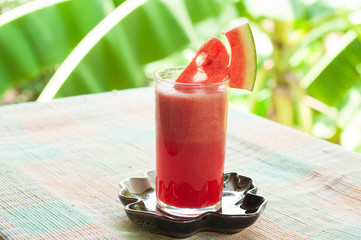 Water melon juice with water melon piece