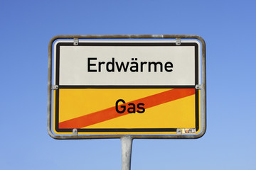 Schild Erdwärme 