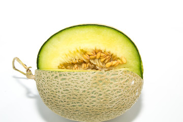 Cantaloupe Isolated on White Background