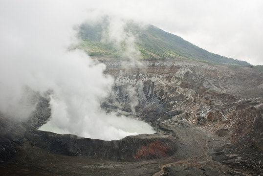 Costa Rica - Poás Volcano Crater - Travel Destination
