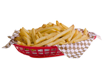 French fries in basket - 63891835