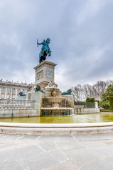 Fototapeta premium Monument to Philip IV in Madrid, Spain.