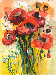 Poppies and Daisies - 63892623