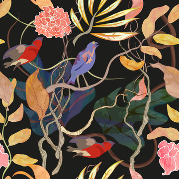 trendy seamless pattern with harbor theme