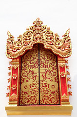 window in the temple Thailand