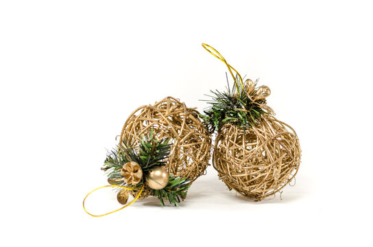 Two Wattle Christmas Tree Decoration Without Background