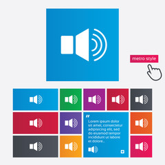 Speaker volume sign icon. Sound symbol.