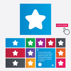 Star sign icon. Favorite button. Navigation