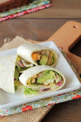 Wrap tortilla sandwich