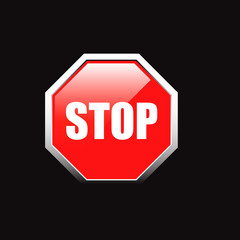 Vector illustration of Stop sign