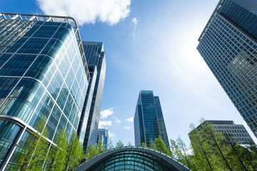 Business buildings in Canary Wharf