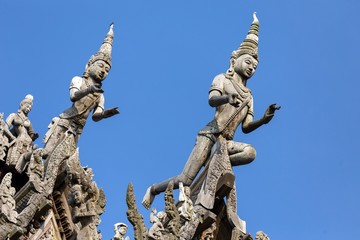 Goddess wooden statue