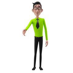 3d cartoon office man